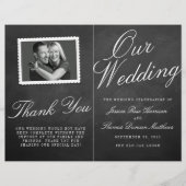 Programmes de collection de Mariages Chalkboard Fa (Devant)