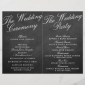 Programmes de collection de Mariages Chalkboard Fa (Dos)