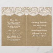 Programmes de collection de Mariages Kraft & Lace (Devant)