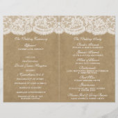 Programmes de collection de Mariages Kraft & Lace (Dos)