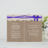 Programmes de collection de Mariages Rustic Blue B (Debout devant)