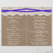 Programmes de collection de Mariages Rustic Blue B (Dos)