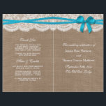 Programmes de collection de Mariages Rustic Blue B<br><div class="desc">La collection rustique de mariage bleu arc est un design étonnant avec un joli arrière - plan rustique effet burlap avec un cadre romantique vintage effet dentelle blanche et un arc bleu étonnant. Ces programmes peuvent être personnalisés pour votre occasion spéciale et feraient le modèle parfait pour les mariages, douches...</div>