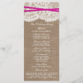 Programmes de collection de Mariages Rustic Pink B (Dos)