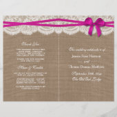 Programmes de collection de Mariages Rustic Pink B (Devant)