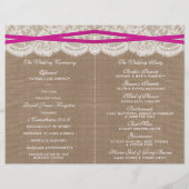 Programmes de collection de Mariages Rustic Pink B (Dos)