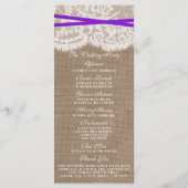 Programmes de collection de Mariages Rustic Purple (Dos)