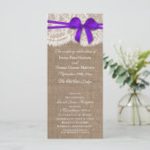 Programmes de collection de Mariages Rustic Purple (Debout devant)