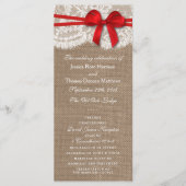 Programmes de collection de Mariages Rustic Red Bo (Devant)