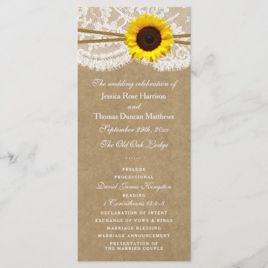 Programmes de collection Kraft, dentelle et tourne (Devant)