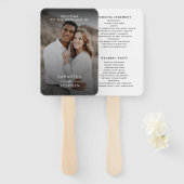 Programmes de éventails à main pour mariage avec p (Devant et derrière)