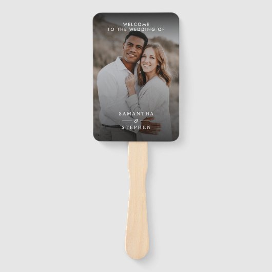 Programmes de éventails à main pour mariage avec p (Devant)