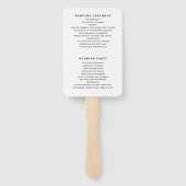 Programmes de éventails à main pour mariage avec p (Dos)