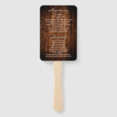 Programmes de éventails à main pour mariage avec p (Dos)