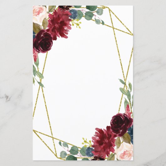 Programmes de fleurs géométriques dorées de Bourgo (Dos)