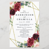 Programmes de fleurs géométriques dorées de Bourgo (Devant)