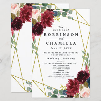 Programmes de fleurs géométriques dorées de Bourgo