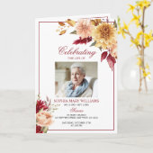 Programmes de funérailles avec photo de fleurs d'a (Fleur jaune)