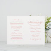 Programmes de mariage à calligraphie élégante coul (Debout devant)