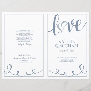 Programmes de mariage à cœur avec script d'amour D