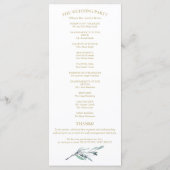Programmes de mariage à feuilles d'eucalyptus 4x9 (Dos)