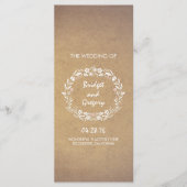 programmes de mariage à la couronne fleurie (Devant)