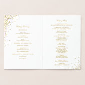 Programmes de mariage à points de confettis en feu (Intérieur)