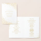 Programmes de mariage à points de confettis en feu (Affichage)