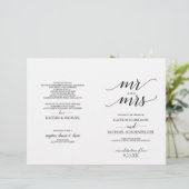 Programmes de mariage à typographie élégante en no (Debout devant)