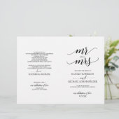 Programmes de mariage à typographie élégante en no (Debout devant)