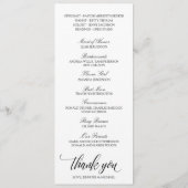 Programmes de mariage à typographie élégante | Noi (Dos)