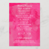 Programmes de mariage aquarelle (Dos)