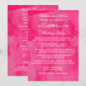 Programmes de mariage aquarelle (Devant / Derrière)