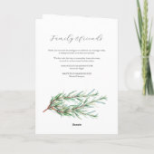 Programmes de mariage aquarelle romarin plié (Dos)