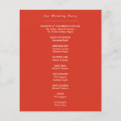 Programmes de mariage Aquarelle rouge libellule (Dos)