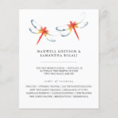 Programmes de mariage Aquarelle rouge libellule (Devant)