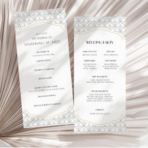 Programmes de mariage Art Déco Frame