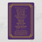 Programmes de mariage Art Déco Simple violet (Dos)