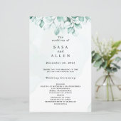 Programmes de mariage au eucalyptus vert (Debout devant)