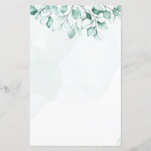 Programmes de mariage au eucalyptus vert (Dos)