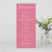 Programmes de mariage aux roses roses modernes abs (Debout devant)