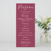 Programmes de mariage avec des roses roses mauves (Debout devant)