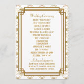 Programmes de mariage blanc Art déco (Dos)