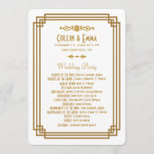 Programmes de mariage blanc Art déco simple (Devant)