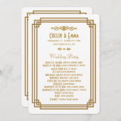 Programmes de mariage blanc Art déco simple (Devant / Derrière)