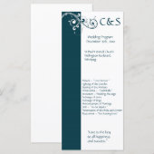 Programmes de mariage blanc/marine de Filigree (Devant / Derrière)