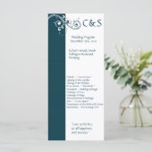 Programmes de mariage blanc/marine de Filigree (Debout devant)