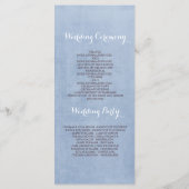 Programmes de mariage bleu Bourgogne et Dusty (Dos)