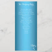 Programmes de mariage bleu clair Cartes en rack Co (Dos)