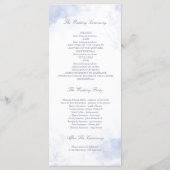 Programmes de mariage bleu et blanc (Dos)